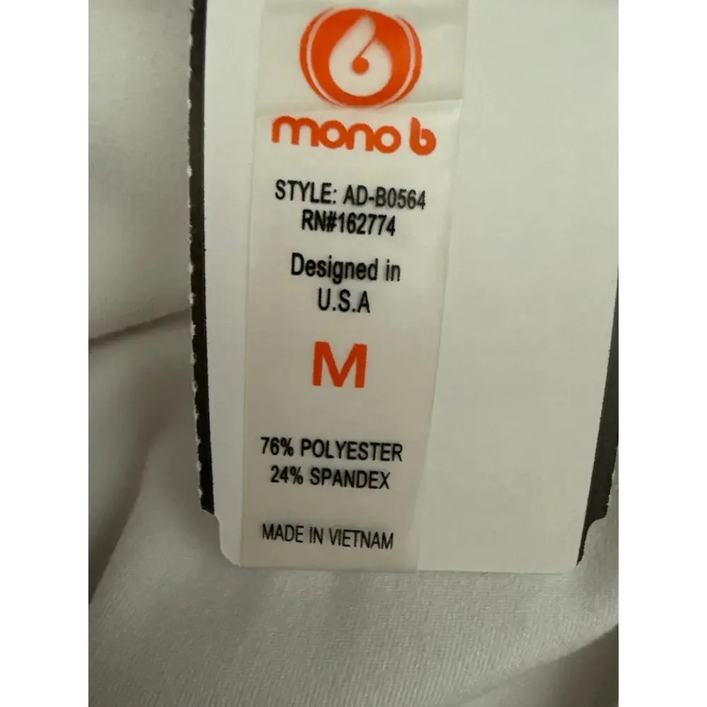 Mono B Tennis Dress Womens M White Polo Athletic Golf Pickleball - Picture 6 of 6